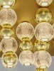 ZŁOTY Plafon Kryształowe Kule Glamour LUCES EXCLUSIVAS BRILLE 9695700 Molekularna Lampa Art Deco